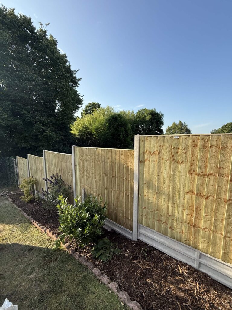 newly placed fencing - A&C Landscapes Ltd landscaping services
