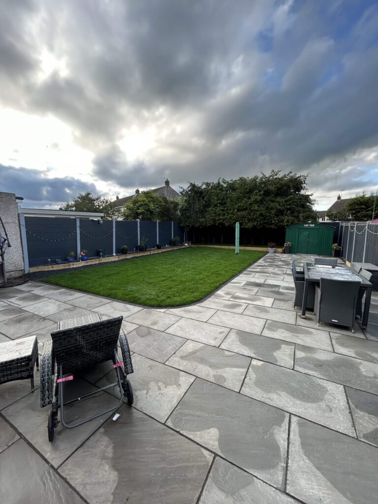 newly paved patio - A&C Landscapes Ltd landscaping services
